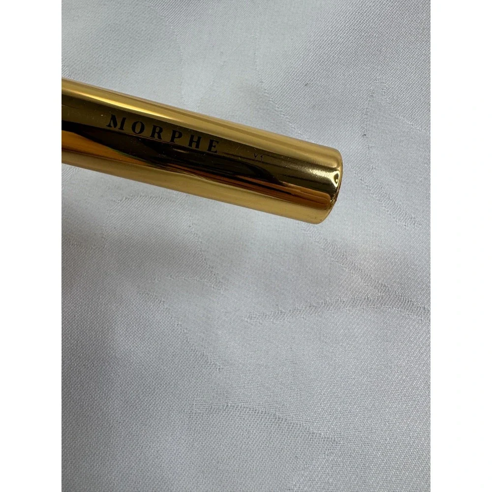 Morphe Y1 Precision Pointed Powder Brush Gilded Collection Gold Handle Synthetic